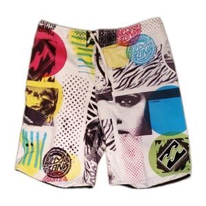 BILLABONG RECYCLER SERIES 32 Pop Art Board Short Swim Trunk Beach Cargo Logo